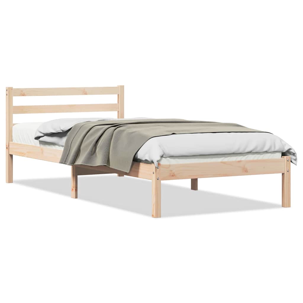 Bettrahmen Braun 215,5 x 105,5 x 69,5 cm Massivholz Kiefer