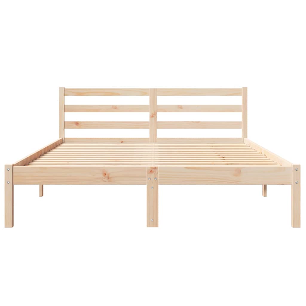 Bettrahmen Braun 215,5 x 145,5 x 69,5 cm Massivholz Kiefer