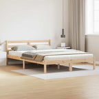 Bettrahmen Braun 215,5 x 165,5 x 69,5 cm Massivholz Kiefer
