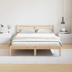 Bettrahmen Braun 215,5 x 165,5 x 69,5 cm Massivholz Kiefer