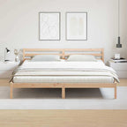 Bettrahmen Braun 215,5 x 205,5 x 69,5 cm Massivholz Kiefer