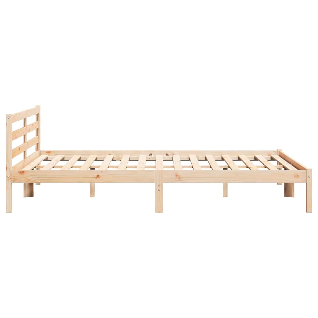 Bettrahmen Braun 215,5 x 205,5 x 69,5 cm Massivholz Kiefer