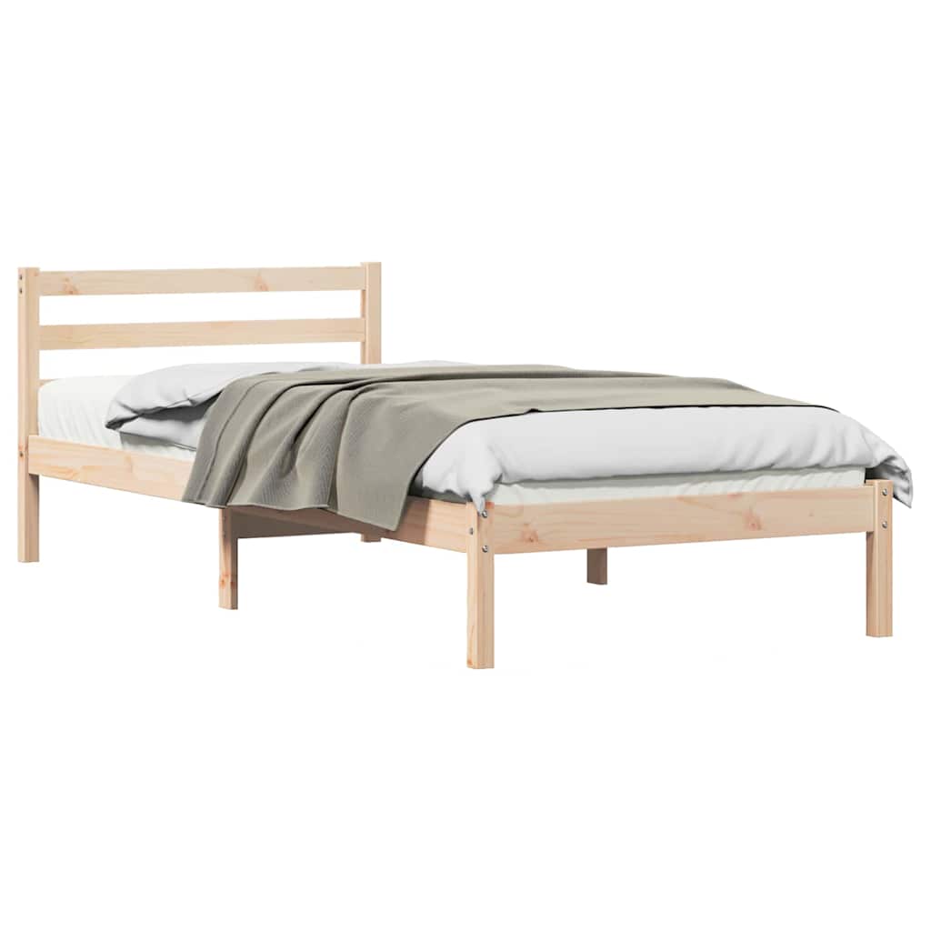 Bettrahmen Braun 225,5 x 85,5 x 69,5 cm Massivholz Kiefer