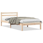 Bettrahmen Braun 225,5 x 95,5 x 69,5 cm Massivholz Kiefer