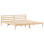 Bettrahmen Braun 225,5 x 185,5 x 69,5 cm Massivholz Kiefer