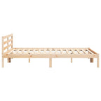 Bettrahmen Braun 225,5 x 185,5 x 69,5 cm Massivholz Kiefer