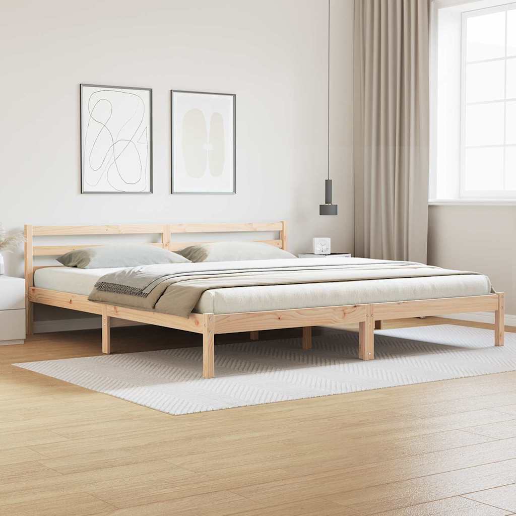 Bettrahmen Braun 225,5 x 205,5 x 69,5 cm Massivholz Kiefer