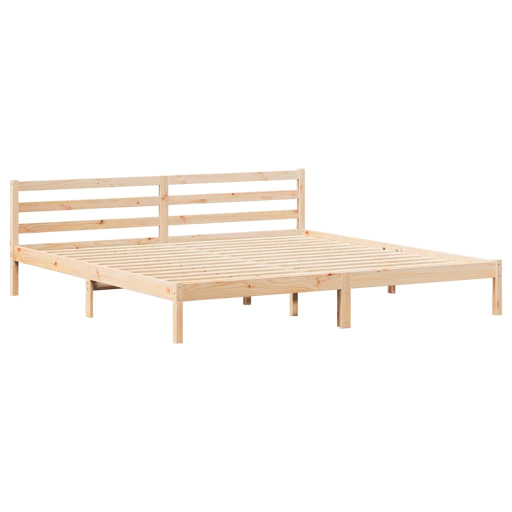 Bettrahmen Braun 225,5 x 205,5 x 69,5 cm Massivholz Kiefer