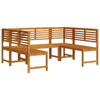 Gartenbänke Set 5 pcs Braun Massivholz Akazie