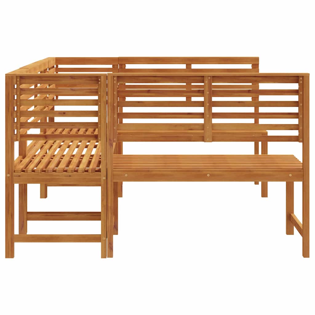 Gartenbänke Set 5 pcs Braun Massivholz Akazie