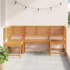 Gartenbänke Set 3 pcs Braun Massivholz Akazie