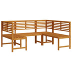 Gartenbänke Set 3 pcs Braun Massivholz Akazie