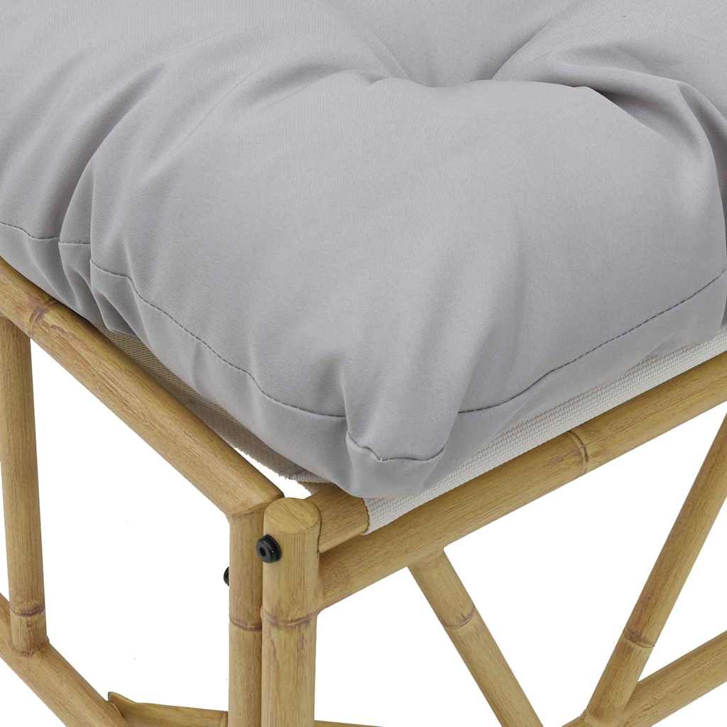 Outdoor-Sitzplätze mit Kissen Hellgrau 110 x 74,5 x 71 cm Stahl