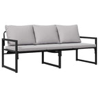 gartenmöbel mit Kissen Hellgrau 180 x 72,5 x 71 cm Polyester