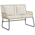 Garten Essgruppe 3 pcs Braun und Creme Poly-Rattan