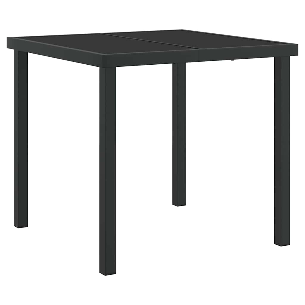 Gartentisch Schwarz 80 x 80 x 73 cm Metall