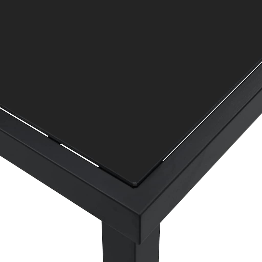 Gartentisch Schwarz 140 x 70 x 73 cm Metall