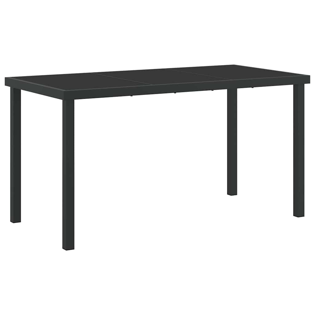 Gartentisch Schwarz 140 x 70 x 73 cm Metall