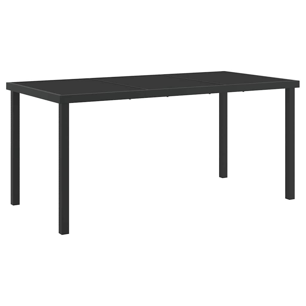 Gartentisch Schwarz 160 x 80 x 73 cm Metall