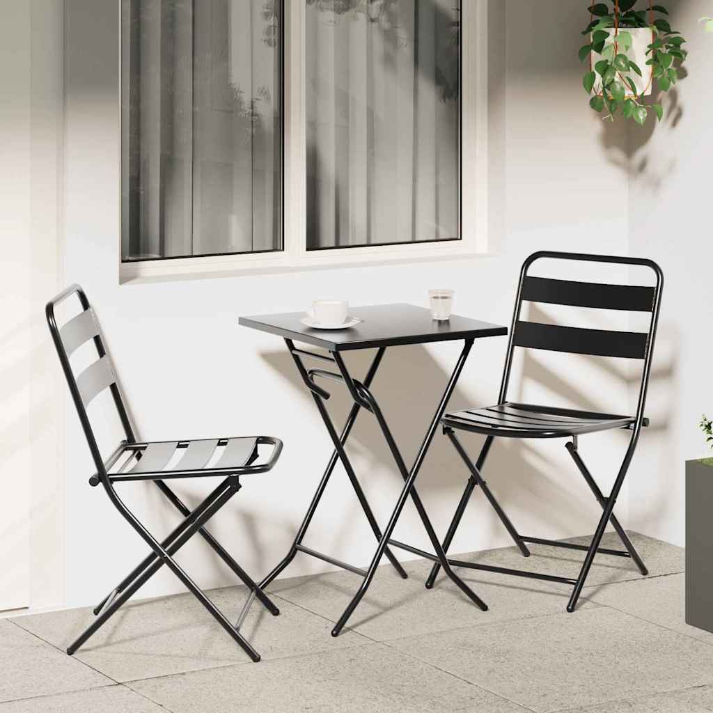 Garten Bistro Set 3 pcs Anthrazit Stahl