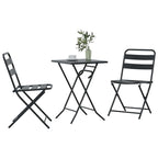 Garten Bistro Set 3 pcs Anthrazit Stahl