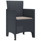 Gartenstuhl 2 pcs Anthrazit 53 x 49 x 85 cm Polypropylen