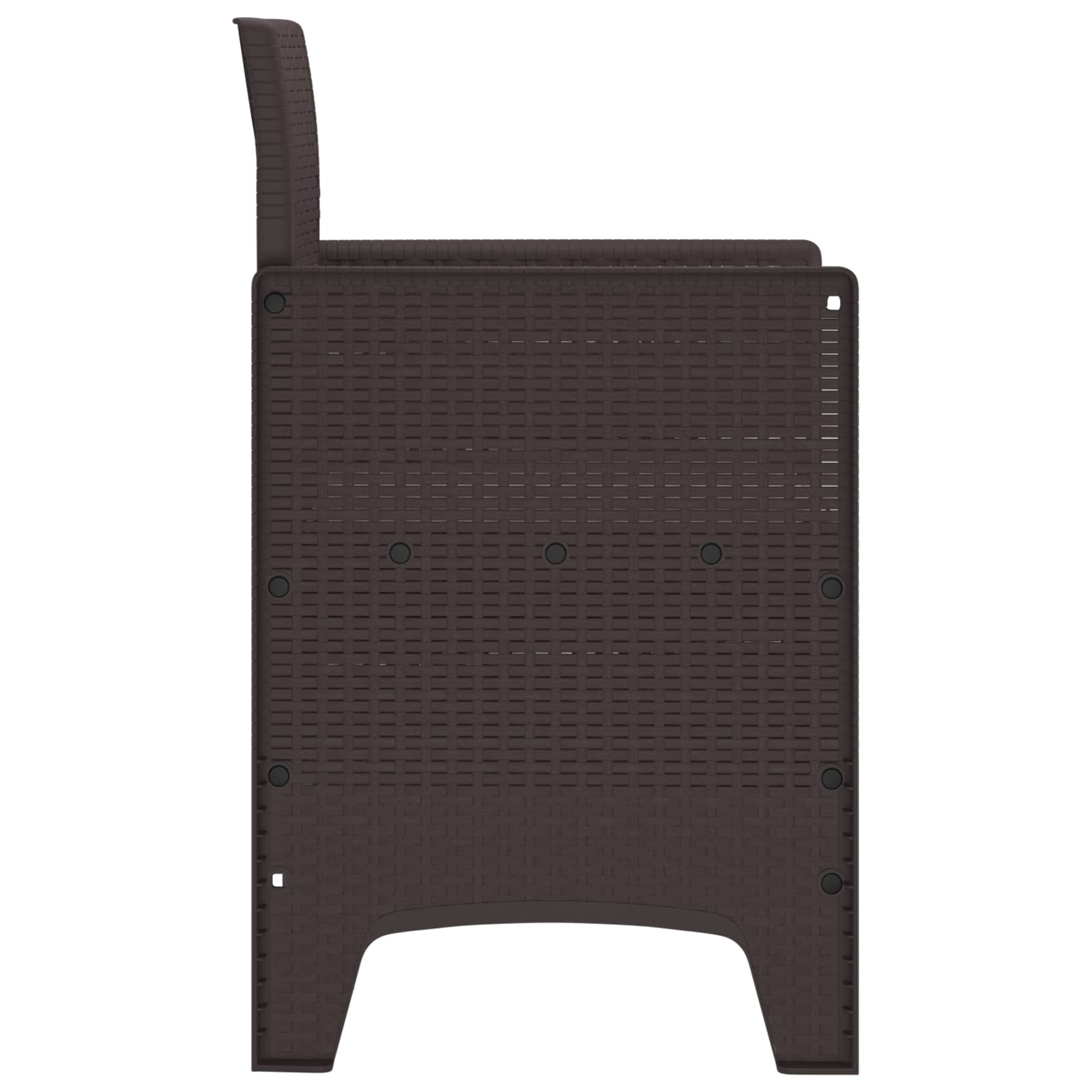 Gartenstuhl mit Kissen 2 pcs Braun 53 x 49 x 85 cm Polypropylen