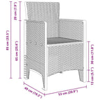 Gartenstuhl 2 pcs Hellgrau 53 x 49 x 85 cm Polypropylen