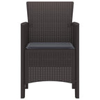 Gartenstuhl mit Kissen 4 pcs Braun 53 x 49 x 85 cm Polypropylen