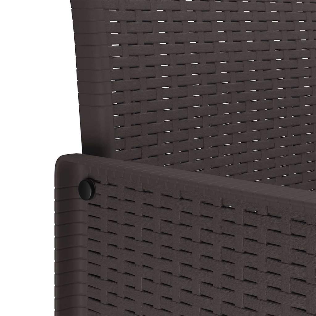 Gartenstuhl mit Kissen 4 pcs Braun 53 x 49 x 85 cm Polypropylen
