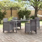 Gartenstuhl 4 pcs Hellgrau 53 x 49 x 85 cm Polypropylen