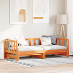 Ausziehbares Tagesbett Wachsbraun 193,5 x 184 x 66 cm