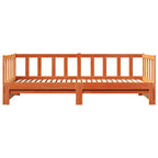 Ausziehbares Tagesbett Wachsbraun 193,5 x 184 x 66 cm
