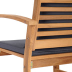 Gartensofa-set 4 pcs Natur Massivholz Teak
