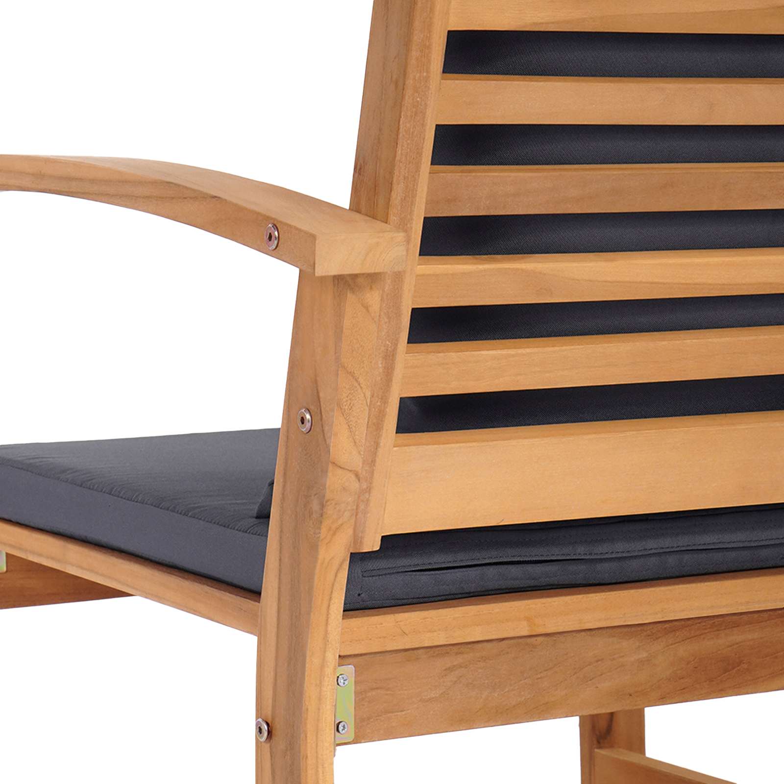 Gartensofa-set 4 pcs Natur Massivholz Teak