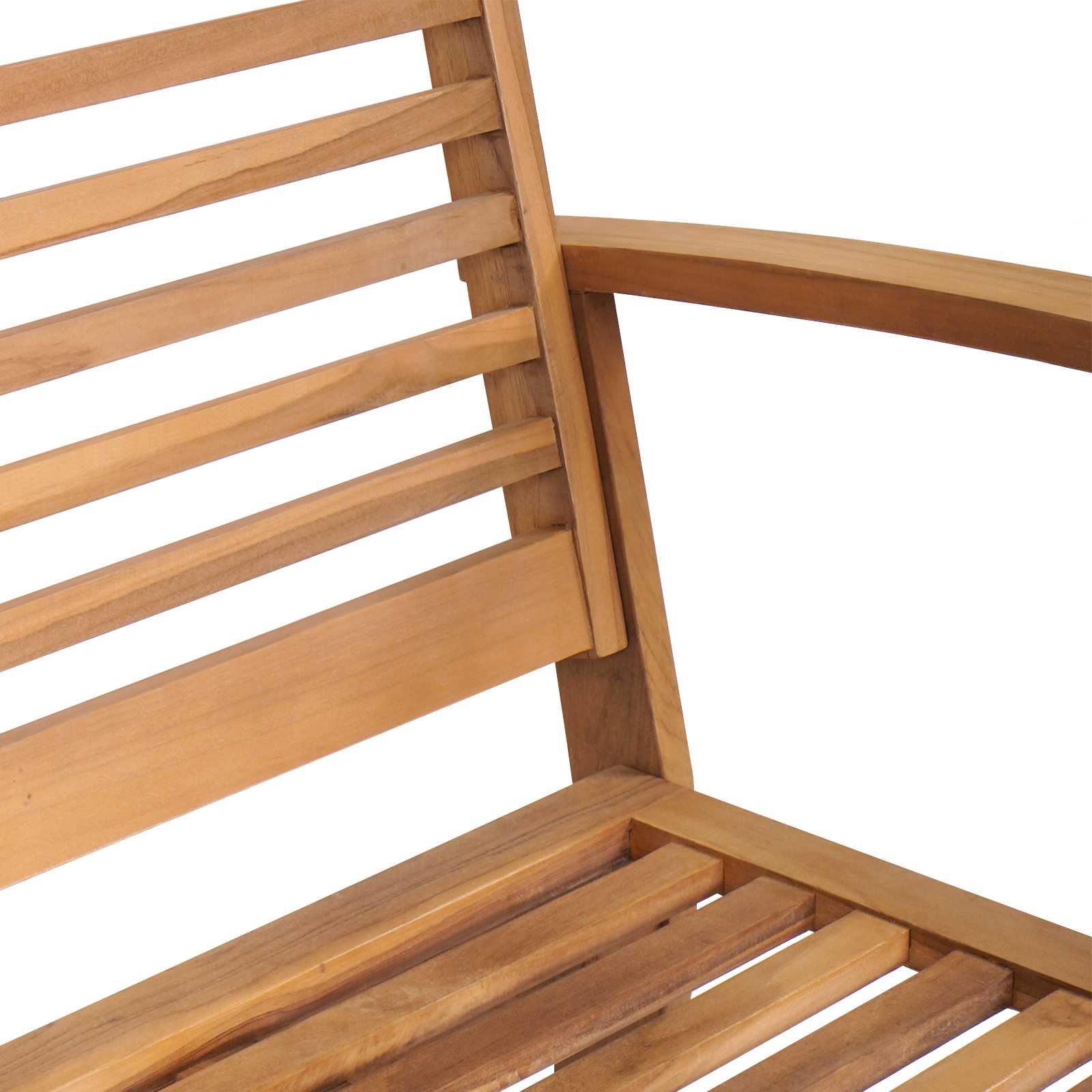 Gartensofa-set 3 pcs Natur Massivholz Teak