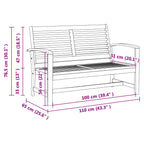 Gartensofa-set 3 pcs Natur Massivholz Teak