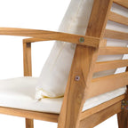 Gartensofa-set 5 pcs Natur Massivholz Teak
