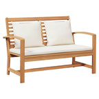 Gartensofa-set 5 pcs Natur Massivholz Teak