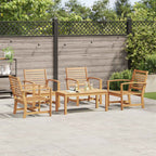 Gartensofa-set 5 pcs Natur Massivholz Teak