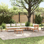 Gartensofa-set 5 pcs Braun und Creme