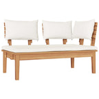 Gartensofa-set 5 pcs Braun und Creme