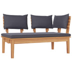Gartensofa-set 4 pcs Braun und Grau