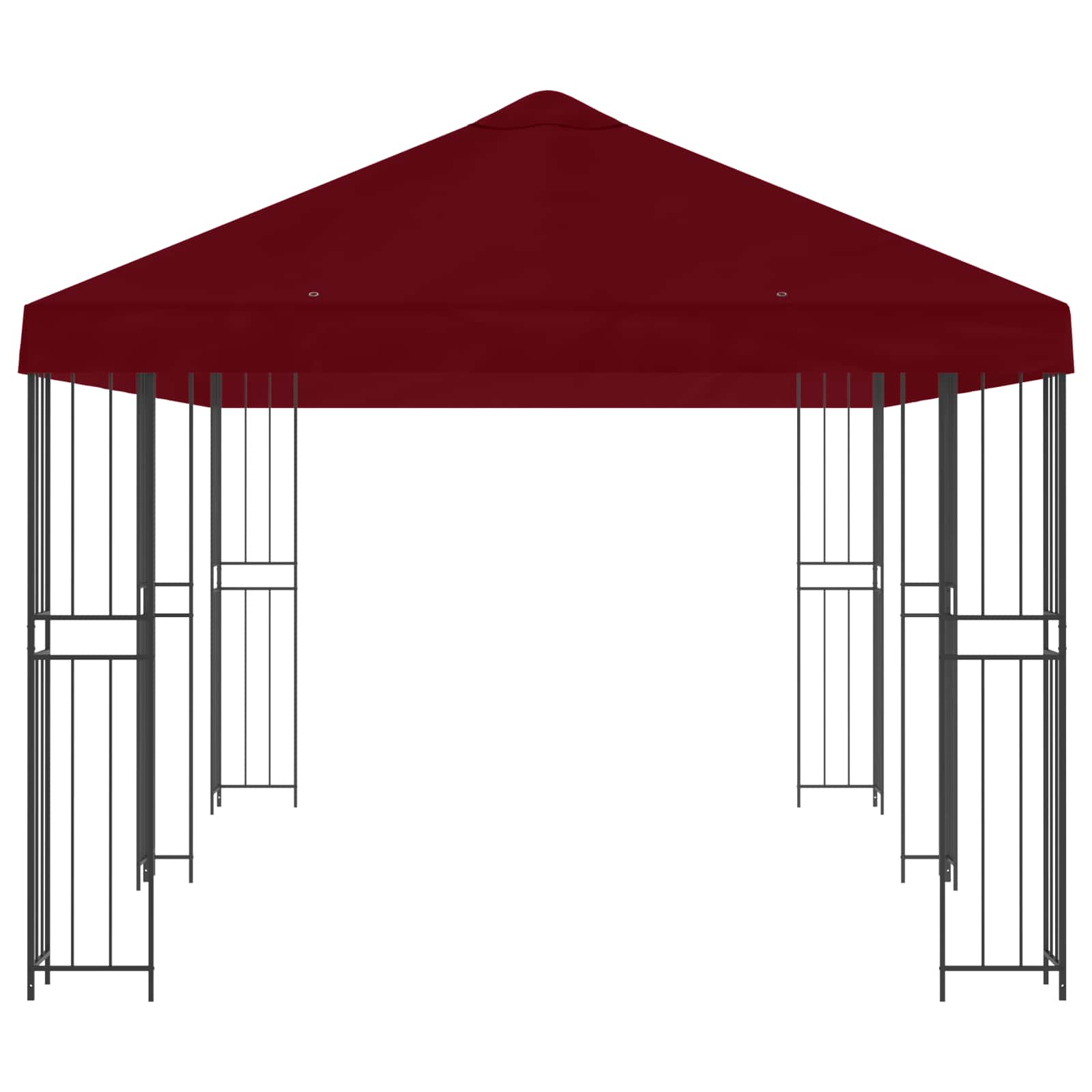 Pavillon mit Seitenwänden 6 x 3 m Bordeauxrot