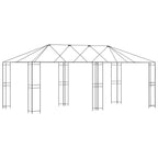 Gazebo Rahmen 6 x 3 m Schwarz Stahl