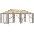 Gazebo Rahmen 6 x 3 m Schwarz Stahl