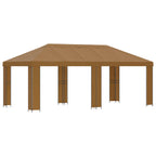 Garten Pavillon 6 x 3 m Beige Polyester und Stahl 190