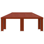 Garten Pavillon 6 x 3 m Terrakotta Polyester und Stahl 190
