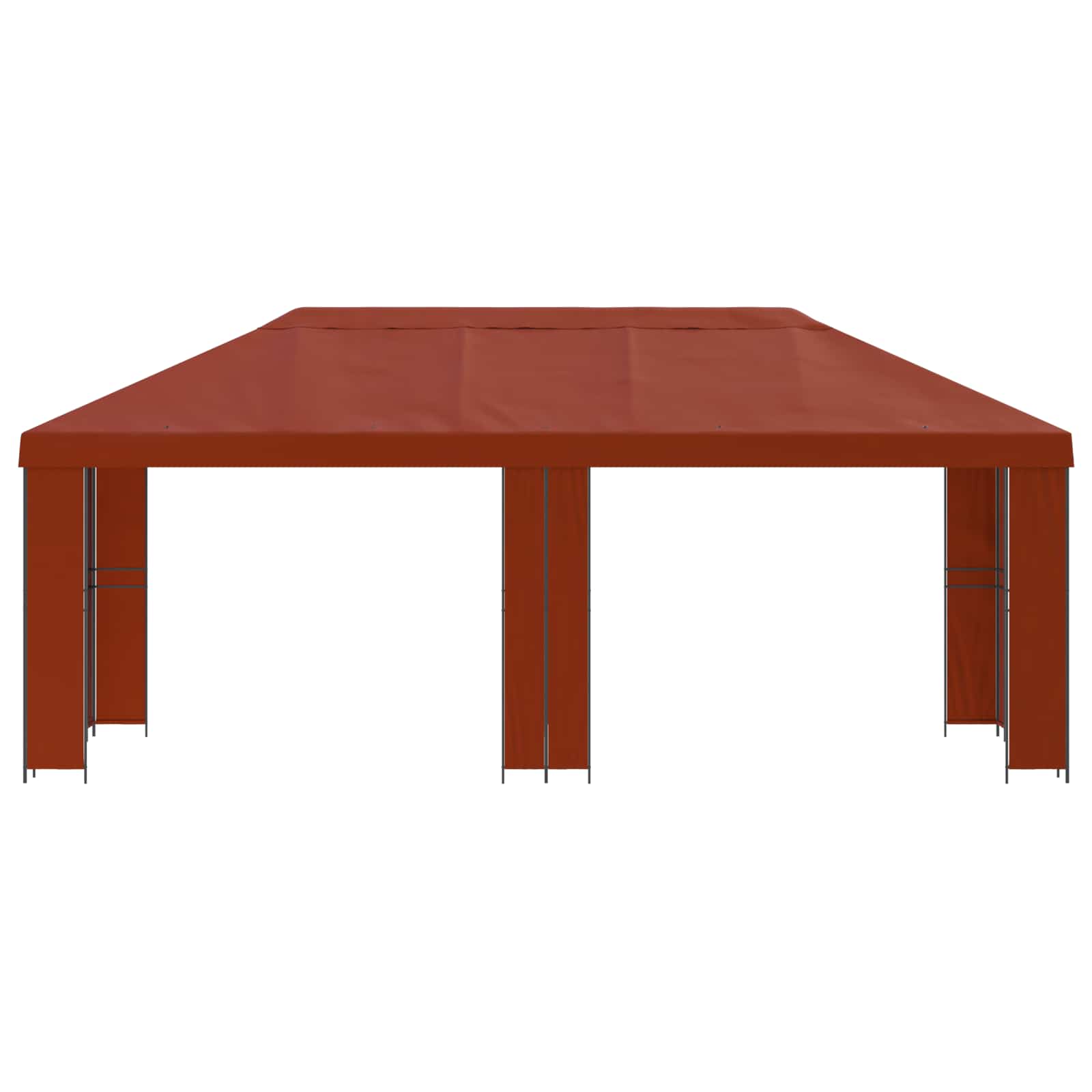 Garten Pavillon 6 x 3 m Terrakotta Polyester und Stahl 190