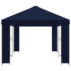 Garten Pavillon 6 x 3 m Blau Polyester und Stahl 190
